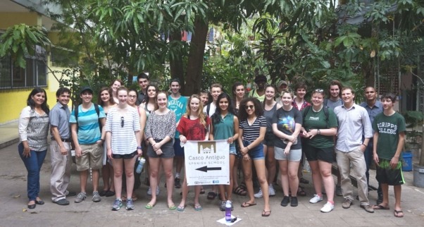 High School Group from Massachusetts, USA after the Scavenger Hunt in Casco Viejo, Panama