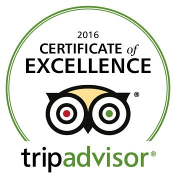 TripAdvisor Certificate of Excellence 2016